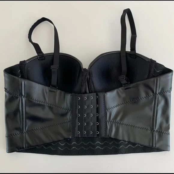 faux leather corset bustier - Picture 4 of 7